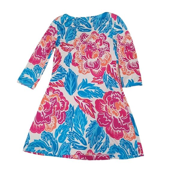 Diane Von Furstenberg DVF "Kaden" Giant Floral Multi Print Silk Jersey Dress - Picture 3 of 5